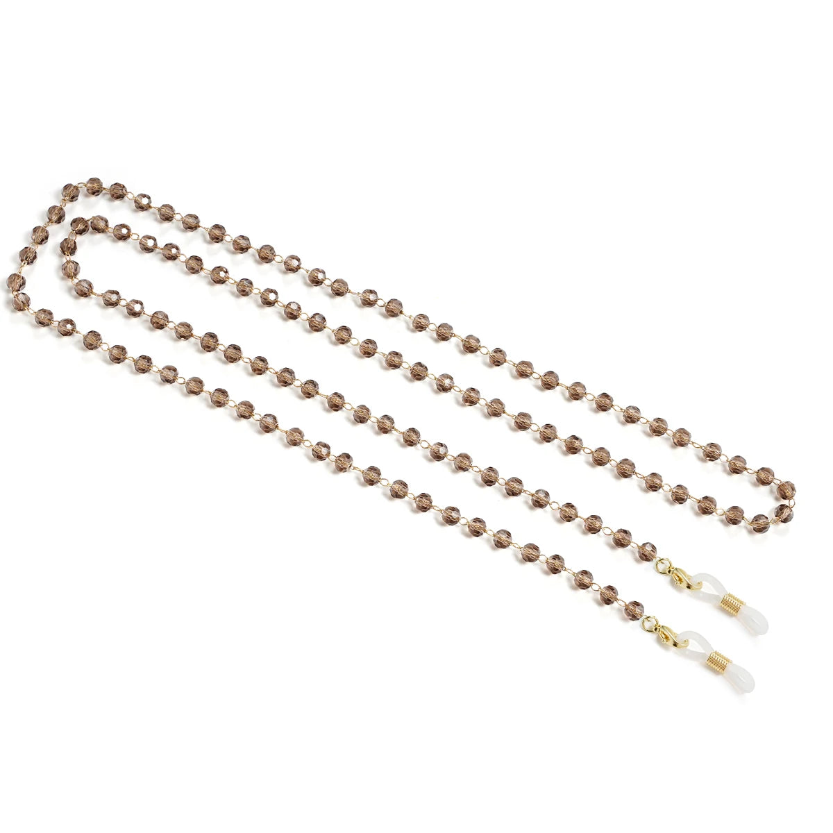 Classic Black Pearl Acrylic Beaded Glasses Chain with silicone anti-skid adjustable eyewear attachments for all glasses