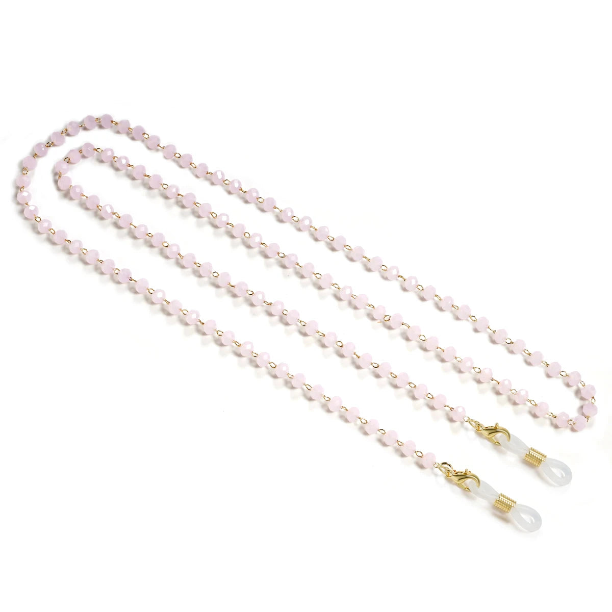 Classic Black Pearl Acrylic Beaded Glasses Chain with silicone anti-skid adjustable eyewear attachments for all glasses
