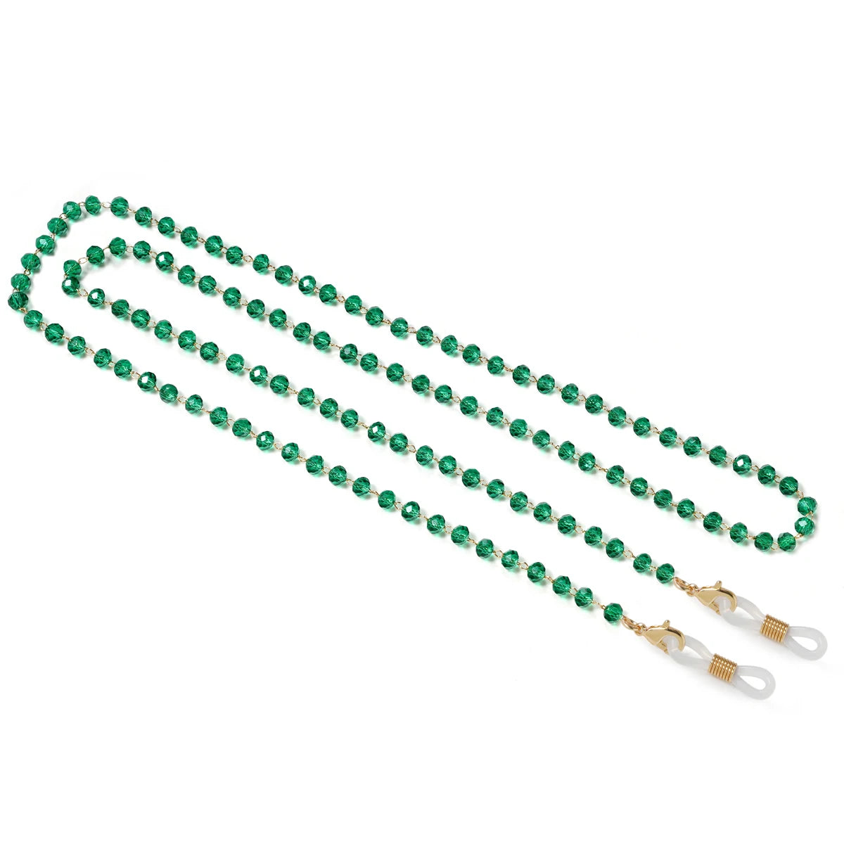 Classic Black Pearl Acrylic Beaded Glasses Chain with silicone anti-skid adjustable eyewear attachments for all glasses