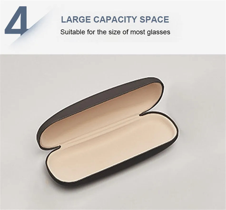 Solid Candy Color Leather Glasses Case - Sunglasses Hard Organization Students Optical Myopia Glasses Box Holder