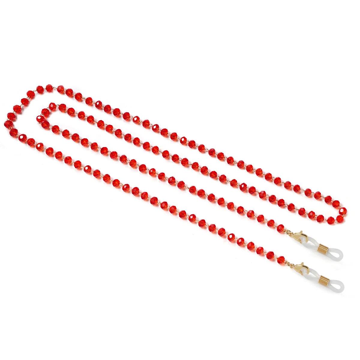 Classic Black Pearl Acrylic Beaded Glasses Chain with silicone anti-skid adjustable eyewear attachments for all glasses