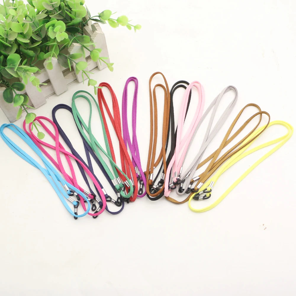 Colourful Leather Design High Elasticity Sunglasses Lanyard Strap Necklace Eyeglass Glasses Chain Cord Reading Glasses Strap Decoration
