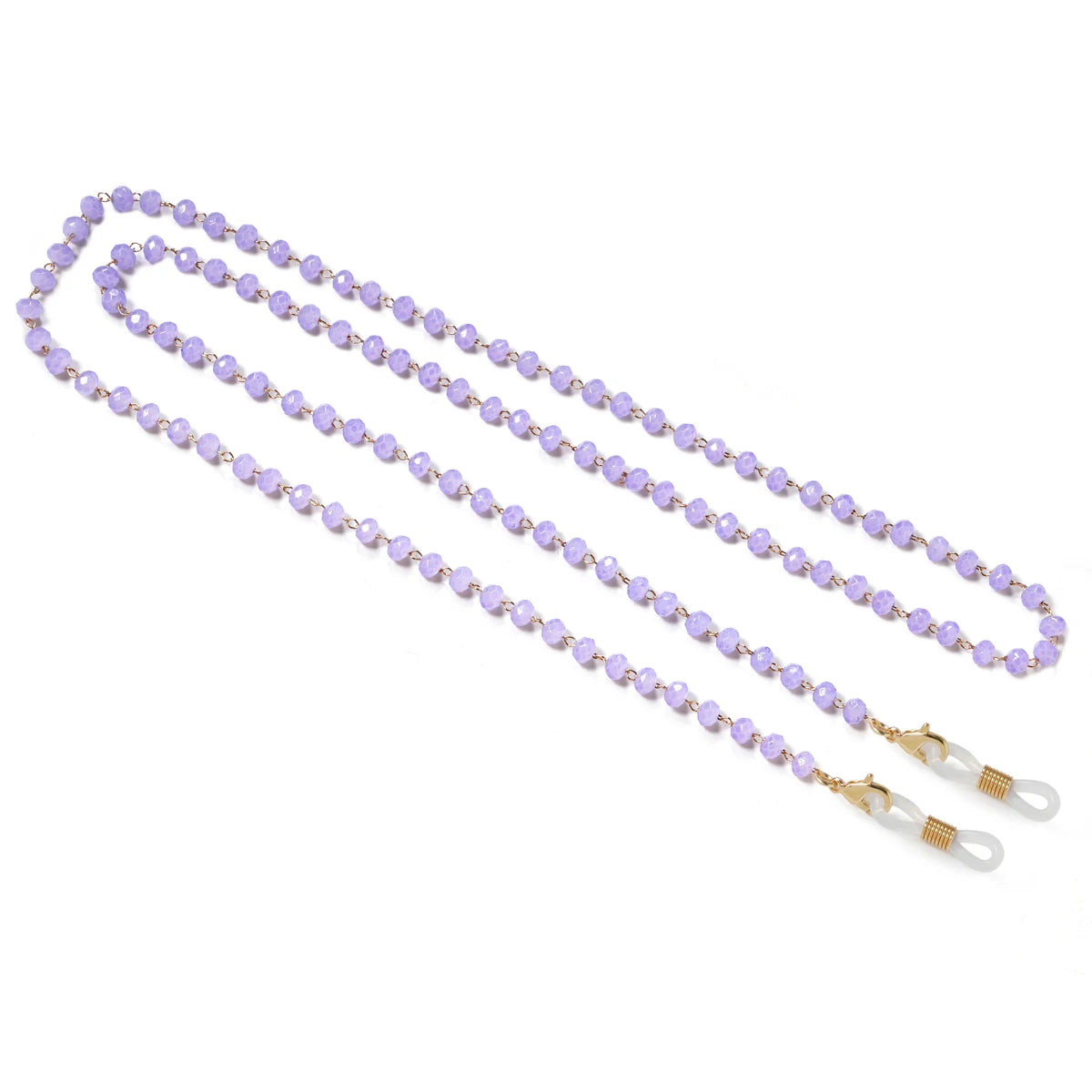Classic Black Pearl Acrylic Beaded Glasses Chain with silicone anti-skid adjustable eyewear attachments for all glasses