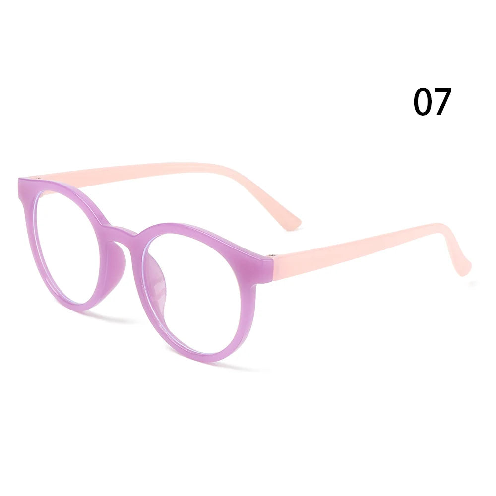 Children Round Anti-blue Light Eyeglasses Ultra Light Frame Computer Glasses Protection Portable Eyewear Goggles Spectacle