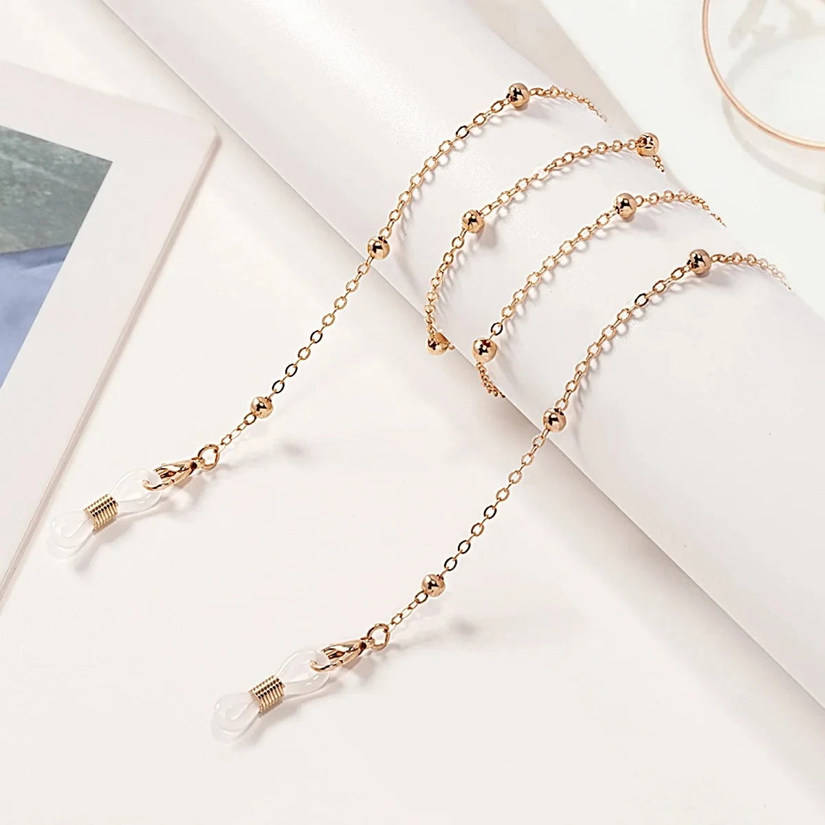Pearl Style Glasses Chain - Pearl Flower Glasses Hanging Rope Anti-Lost Eyewear Mask Lanyard Women Sunglasses Glasses Chain