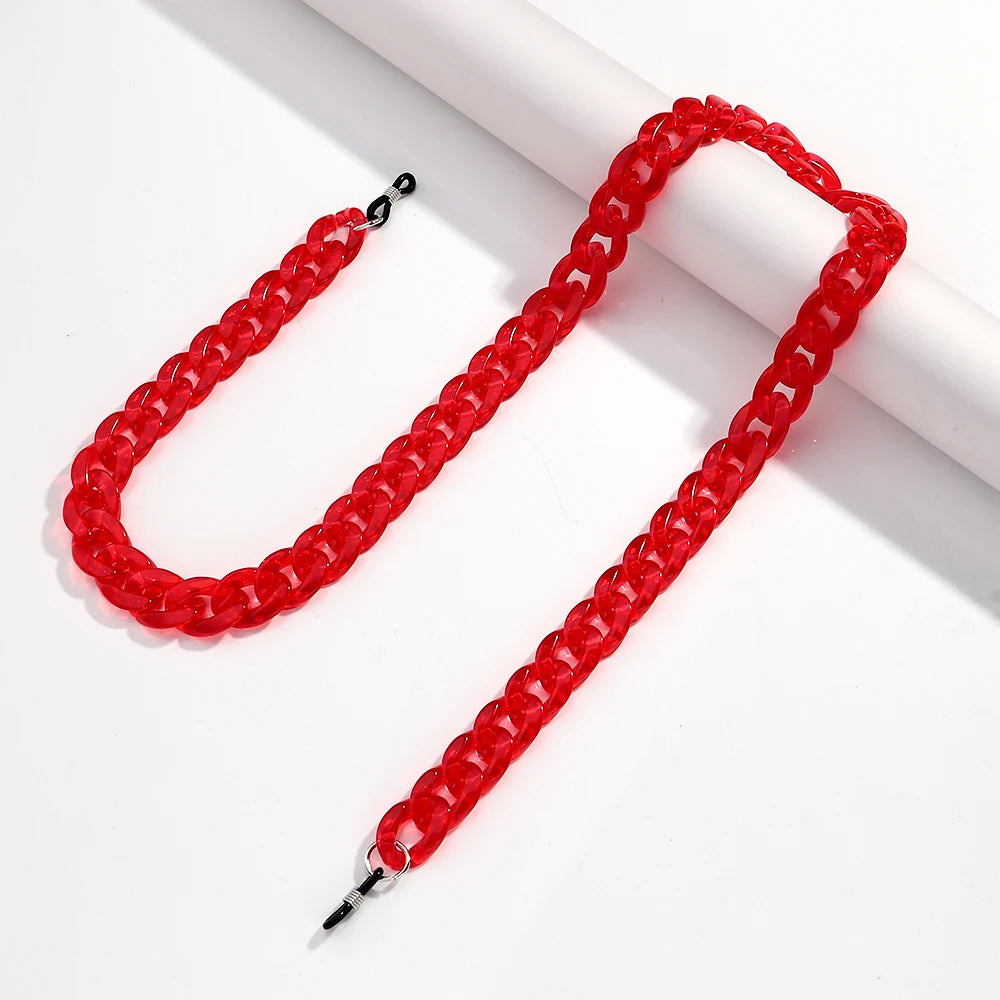 New Matte Clear Acrylic Link Glasses Chains for Women Sunglasses Chain Neck Strap Holder Cord Jewelry Eyewear Accessories Gifts