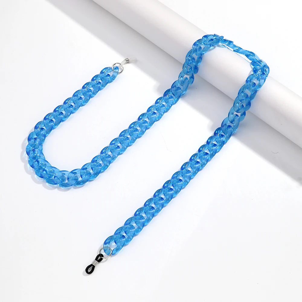 New Matte Clear Acrylic Link Glasses Chains for Women Sunglasses Chain Neck Strap Holder Cord Jewelry Eyewear Accessories Gifts