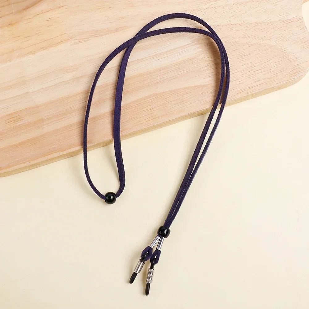 Men Leather High Quality Anti-slip Sunglasses Lanyard Strap Eyeglass Reading Glasses Chain Cord Holder Glasse Necklace Unisex