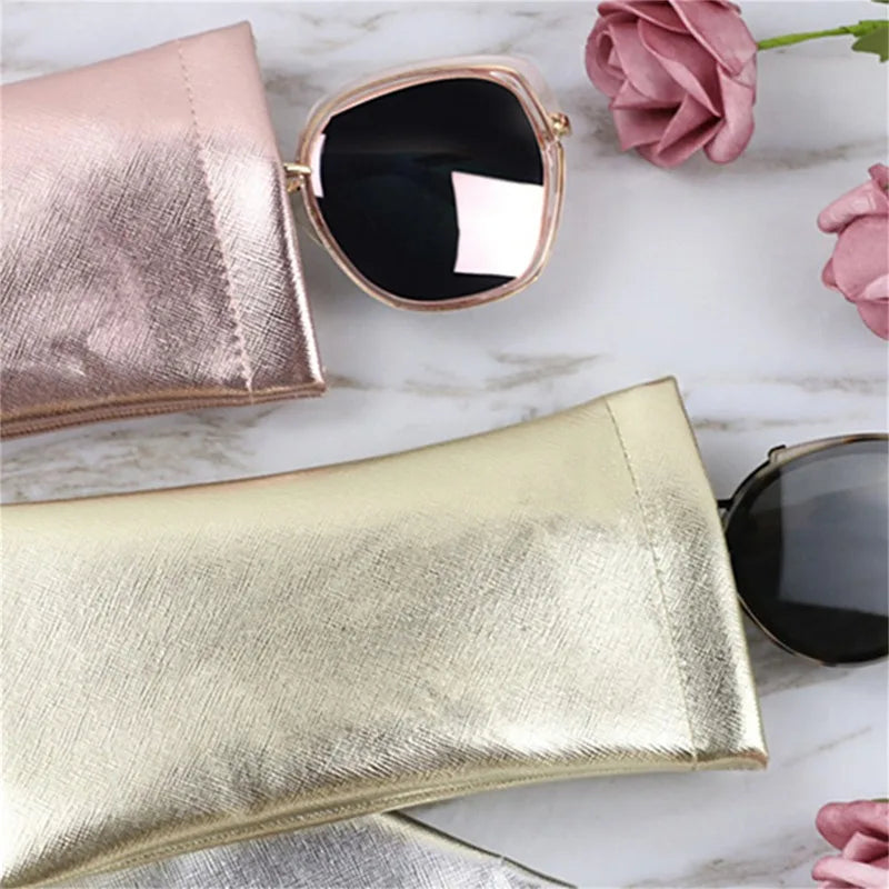 Soft  Reading Glasses Case - Solid Sun Glasses Pouch Simple Eyewear Storage Bags Eyewear Accessories