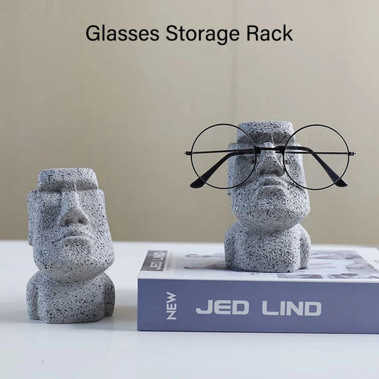 Moai Stone Man Spectacle Stand