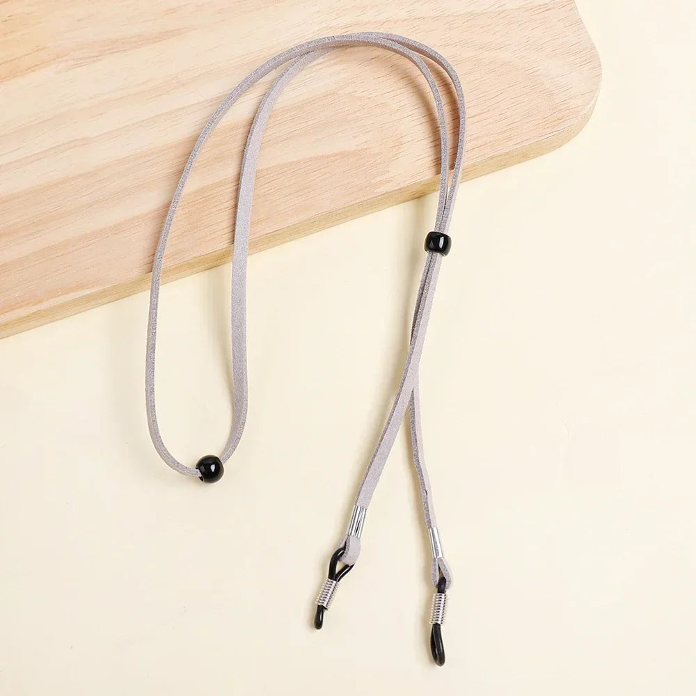 Men Leather High Quality Anti-slip Sunglasses Lanyard Strap Eyeglass Reading Glasses Chain Cord Holder Glasse Necklace Unisex