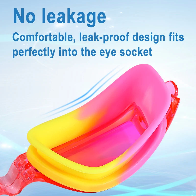 Kids Swimming Goggles - Anti-Fog UV Protection Waterproof Silicone Swim Glasses for Boys Girls Swim Eyewear Gift