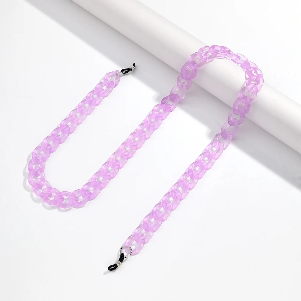 New Matte Clear Acrylic Link Glasses Chains for Women Sunglasses Chain Neck Strap Holder Cord Jewelry Eyewear Accessories Gifts