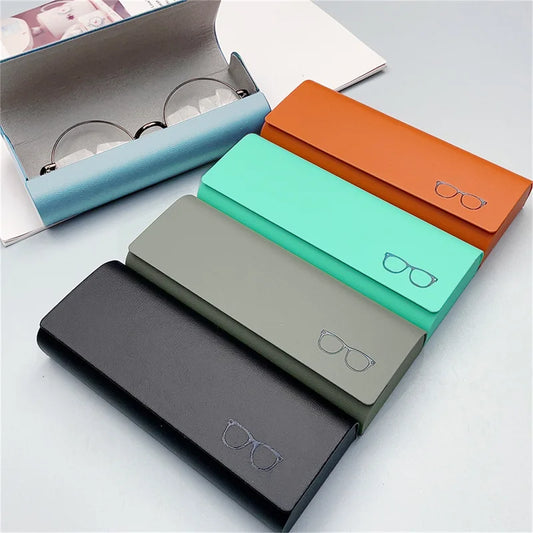 PU Leather Glasses Box - Men Women Sunglasses Spectacle Storage Box Portable Anti-Pressure Eyeglasses Bag Eyewear Accesso