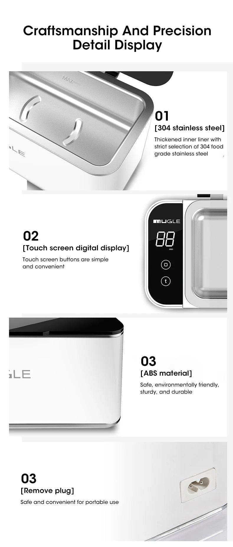 Ultrasonic Cleaner 35W High Frequency Deep Cleaning System