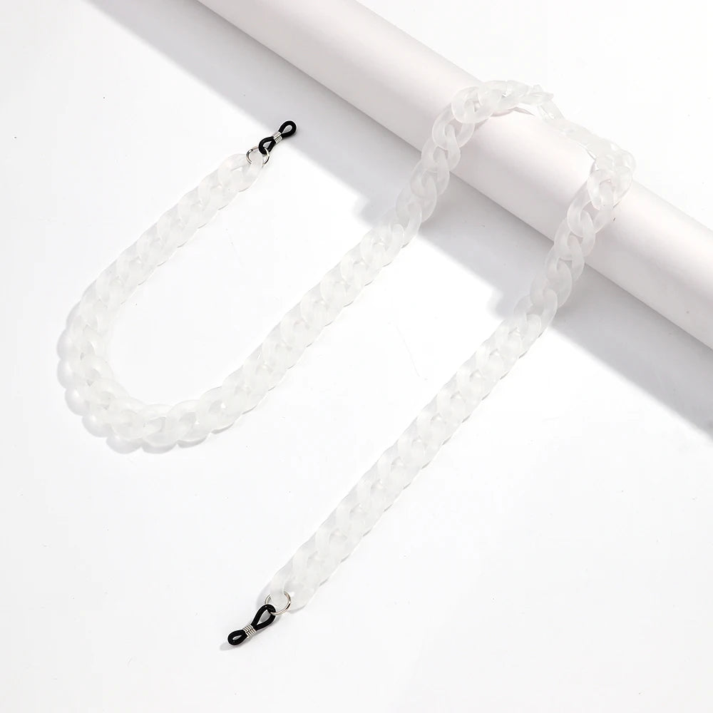 New Matte Clear Acrylic Link Glasses Chains for Women Sunglasses Chain Neck Strap Holder Cord Jewelry Eyewear Accessories Gifts