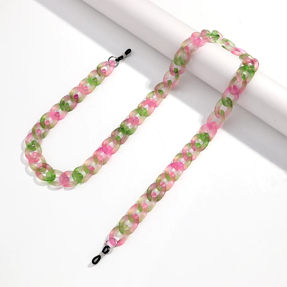New Matte Clear Acrylic Link Glasses Chains for Women Sunglasses Chain Neck Strap Holder Cord Jewelry Eyewear Accessories Gifts