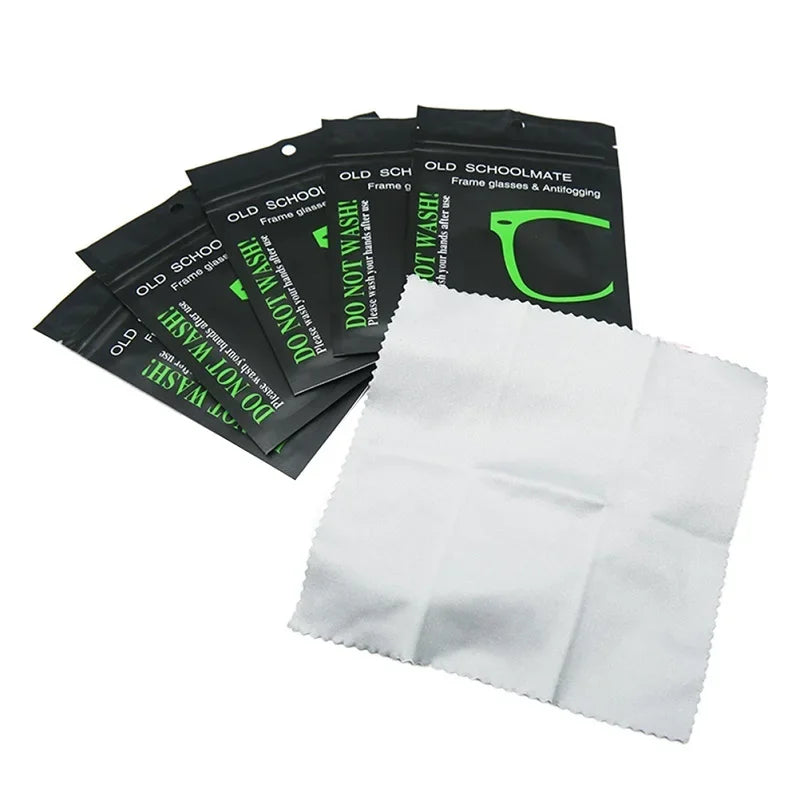 Reusable Anti-Fog Glasses Wipes Suede Pre-moistened Antifog Lens Cloth Defogger Eyeglass Wipe Glasses Prevent Fogging