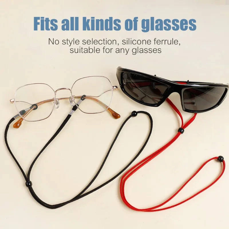 Men Leather High Quality Anti-slip Sunglasses Lanyard Strap Eyeglass Reading Glasses Chain Cord Holder Glasse Necklace Unisex