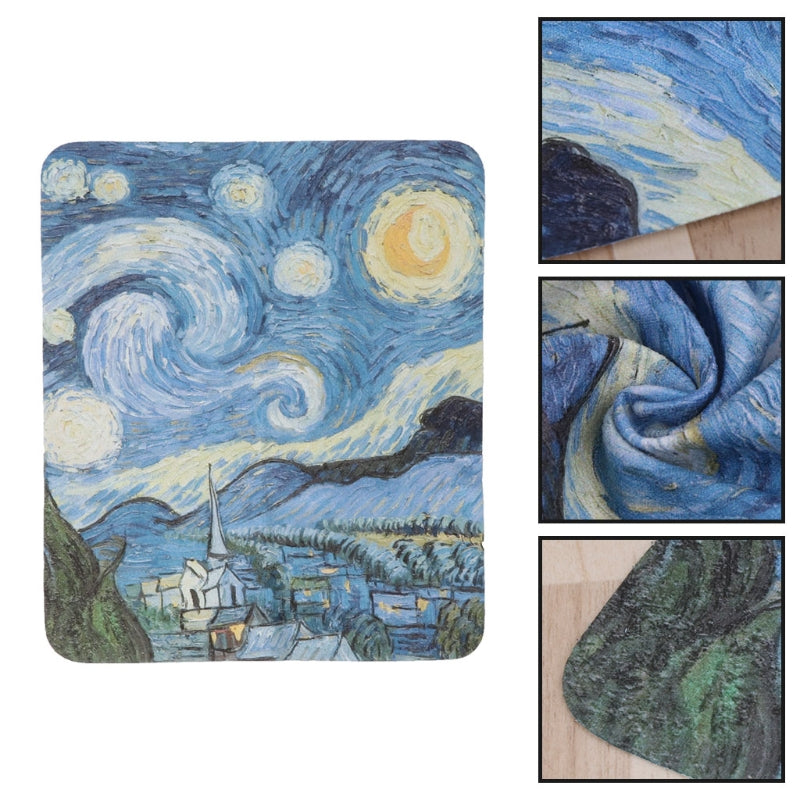 Van Gogh Microfibre Glasses Cloths - Clean Lens Dust Wiper Camera Screen Cleaner Soft Suede