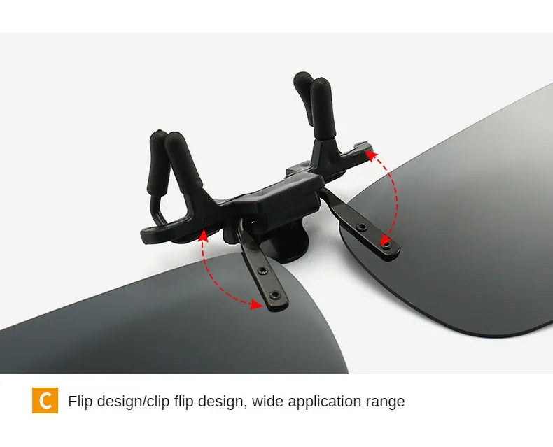 Polarized Sunglasses Clips Glasses Clip Driving Night Vision Eyeglasses UV400 Outdoor Shades High Definition Sun Glasses Clips