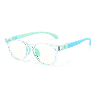 Ralferty Flexible Children's Anti-glare Blue Light Computer Glasses Kids Boy 0 Diopter Spectacles Myopia Optical Glasses Frame
