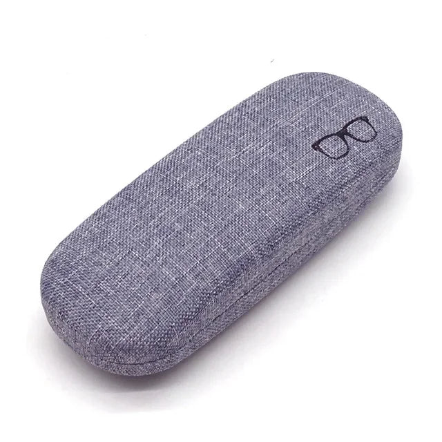 Linen Wrapped Hard Glasses Case - Hard Shell Linen Fabrics Eyewear Cases Cover Protective for Men Women Sunglasses Eyeglasses Glasses Box
