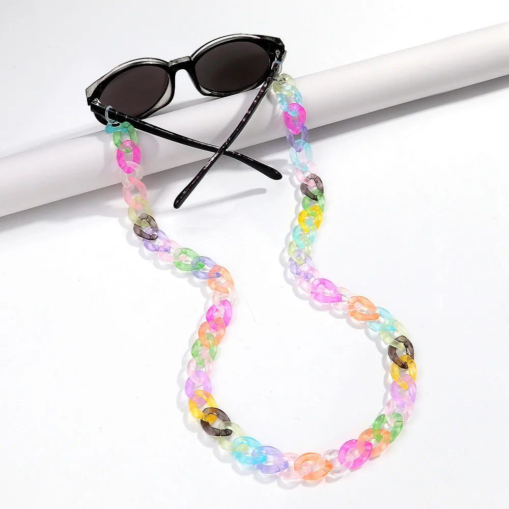 New Matte Clear Acrylic Link Glasses Chains for Women Sunglasses Chain Neck Strap Holder Cord Jewelry Eyewear Accessories Gifts