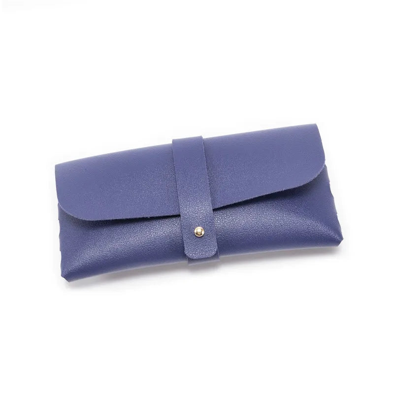 Coloured PU Leather Glasses Pouches - Jewelry Pouch Fashion Men and Women Sun Glasses Box Soft Gift Bag Large Size
