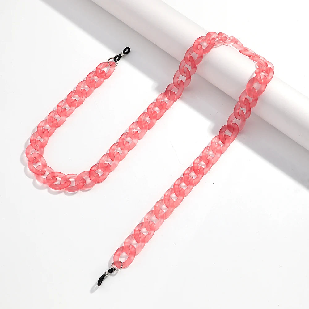 New Matte Clear Acrylic Link Glasses Chains for Women Sunglasses Chain Neck Strap Holder Cord Jewelry Eyewear Accessories Gifts