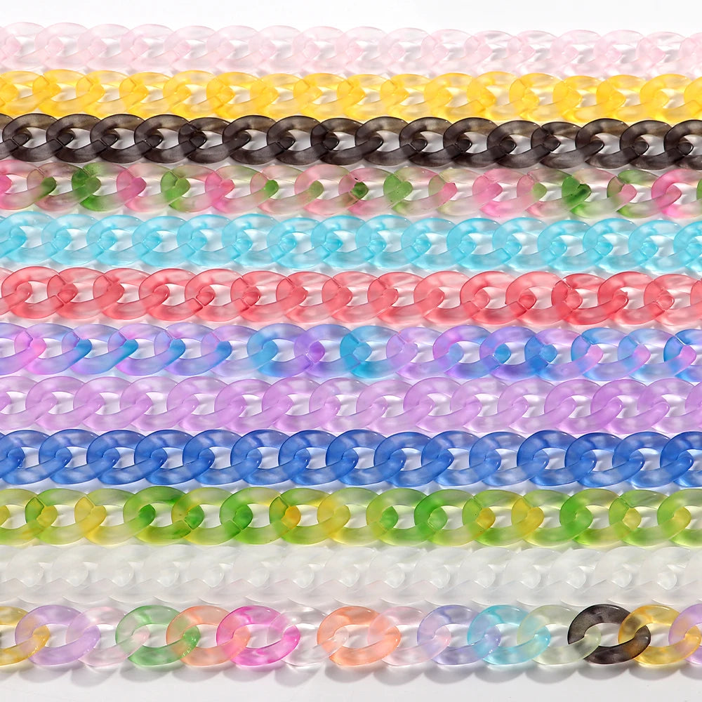 New Matte Clear Acrylic Link Glasses Chains for Women Sunglasses Chain Neck Strap Holder Cord Jewelry Eyewear Accessories Gifts