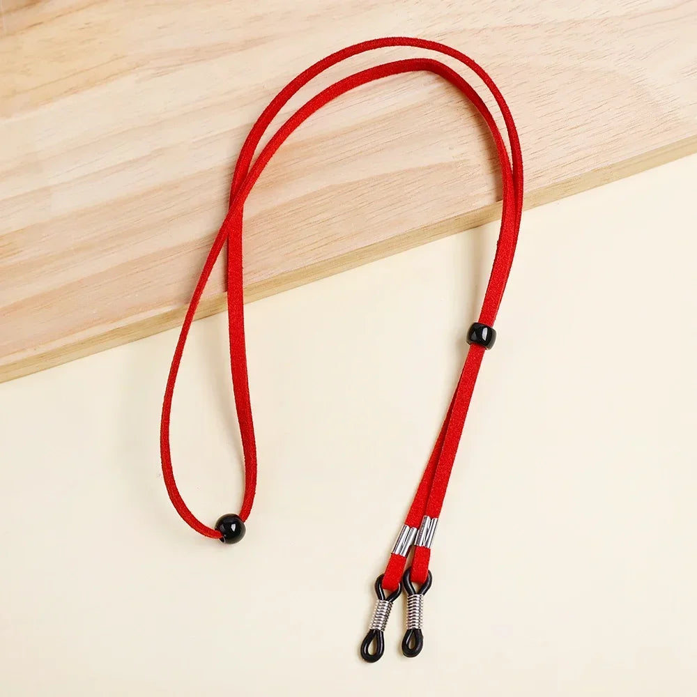 Men Leather High Quality Anti-slip Sunglasses Lanyard Strap Eyeglass Reading Glasses Chain Cord Holder Glasse Necklace Unisex