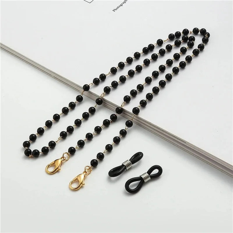 Pearl Style Glasses Chain - Pearl Flower Glasses Hanging Rope Anti-Lost Eyewear Mask Lanyard Women Sunglasses Glasses Chain