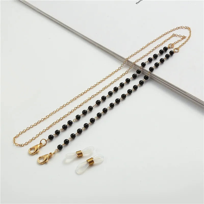 Pearl Style Glasses Chain - Pearl Flower Glasses Hanging Rope Anti-Lost Eyewear Mask Lanyard Women Sunglasses Glasses Chain