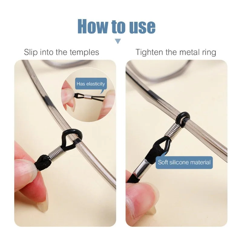 Men Leather High Quality Anti-slip Sunglasses Lanyard Strap Eyeglass Reading Glasses Chain Cord Holder Glasse Necklace Unisex