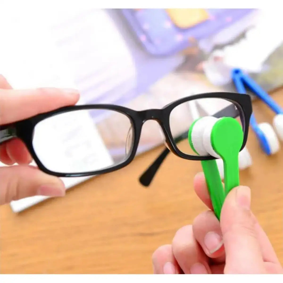 Glasses Cleaning Rub Portable Multifunctional Mini Eye Glasses Cleaner Brush Sunglasses Spectacles Microfiber Wiping Tool