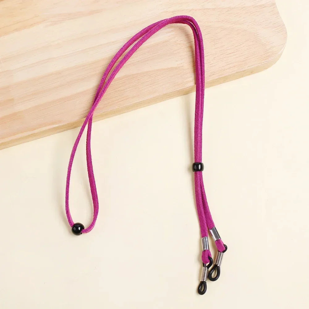 Men Leather High Quality Anti-slip Sunglasses Lanyard Strap Eyeglass Reading Glasses Chain Cord Holder Glasse Necklace Unisex