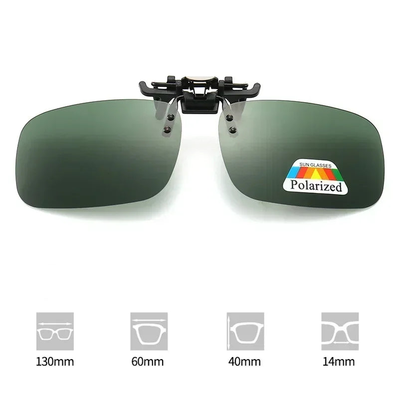Polarized Sunglasses Clips Glasses Clip Driving Night Vision Eyeglasses UV400 Outdoor Shades High Definition Sun Glasses Clips