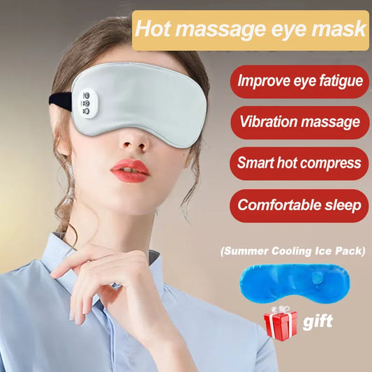 Hot and Cold  Massage Eye Mask - Electric Heating Eye Massager Relieve Eye Fatigue Dark Circles Sleeping Mask Eyeshadow