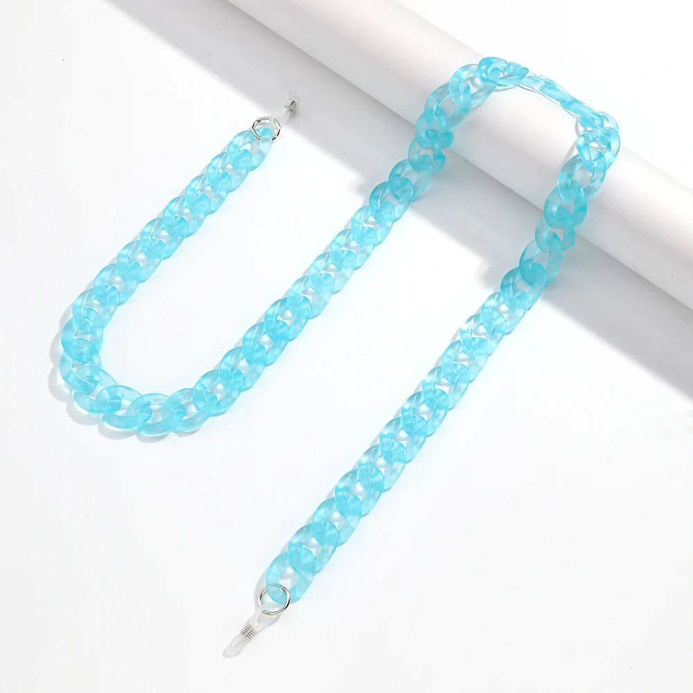 New Matte Clear Acrylic Link Glasses Chains for Women Sunglasses Chain Neck Strap Holder Cord Jewelry Eyewear Accessories Gifts