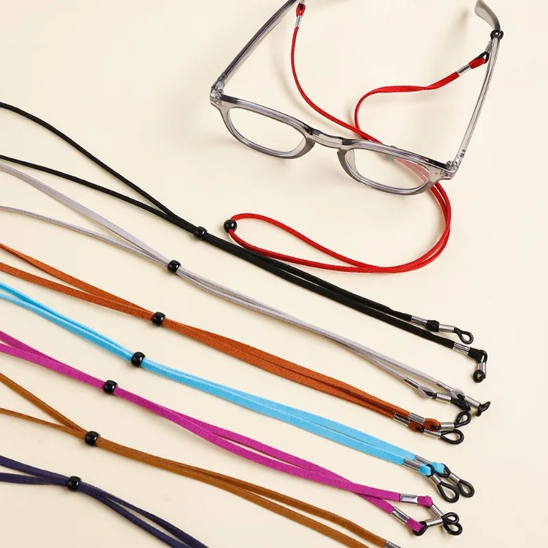 Men Leather High Quality Anti-slip Sunglasses Lanyard Strap Eyeglass Reading Glasses Chain Cord Holder Glasse Necklace Unisex