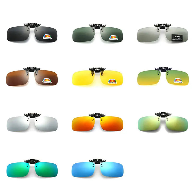 Polarized Sunglasses Clips Glasses Clip Driving Night Vision Eyeglasses UV400 Outdoor Shades High Definition Sun Glasses Clips