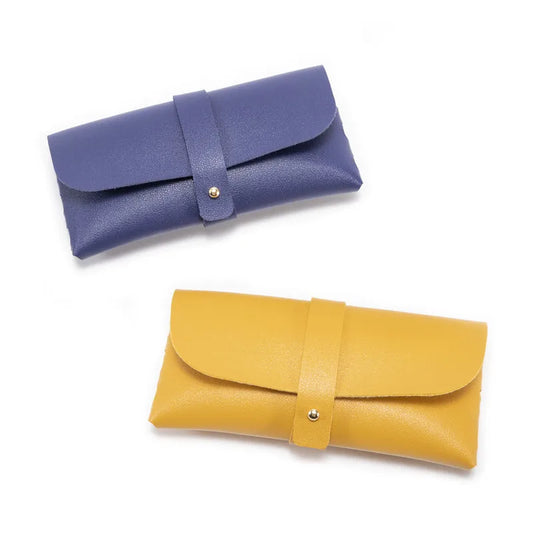 Coloured PU Leather Glasses Pouches - Jewelry Pouch Fashion Men and Women Sun Glasses Box Soft Gift Bag Large Size