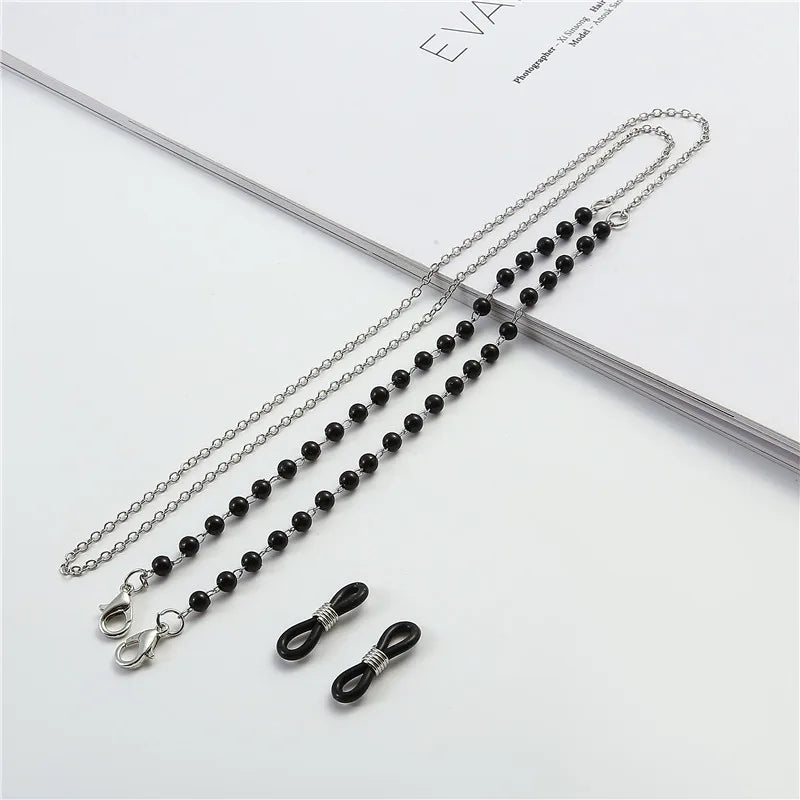 Pearl Style Glasses Chain - Pearl Flower Glasses Hanging Rope Anti-Lost Eyewear Mask Lanyard Women Sunglasses Glasses Chain