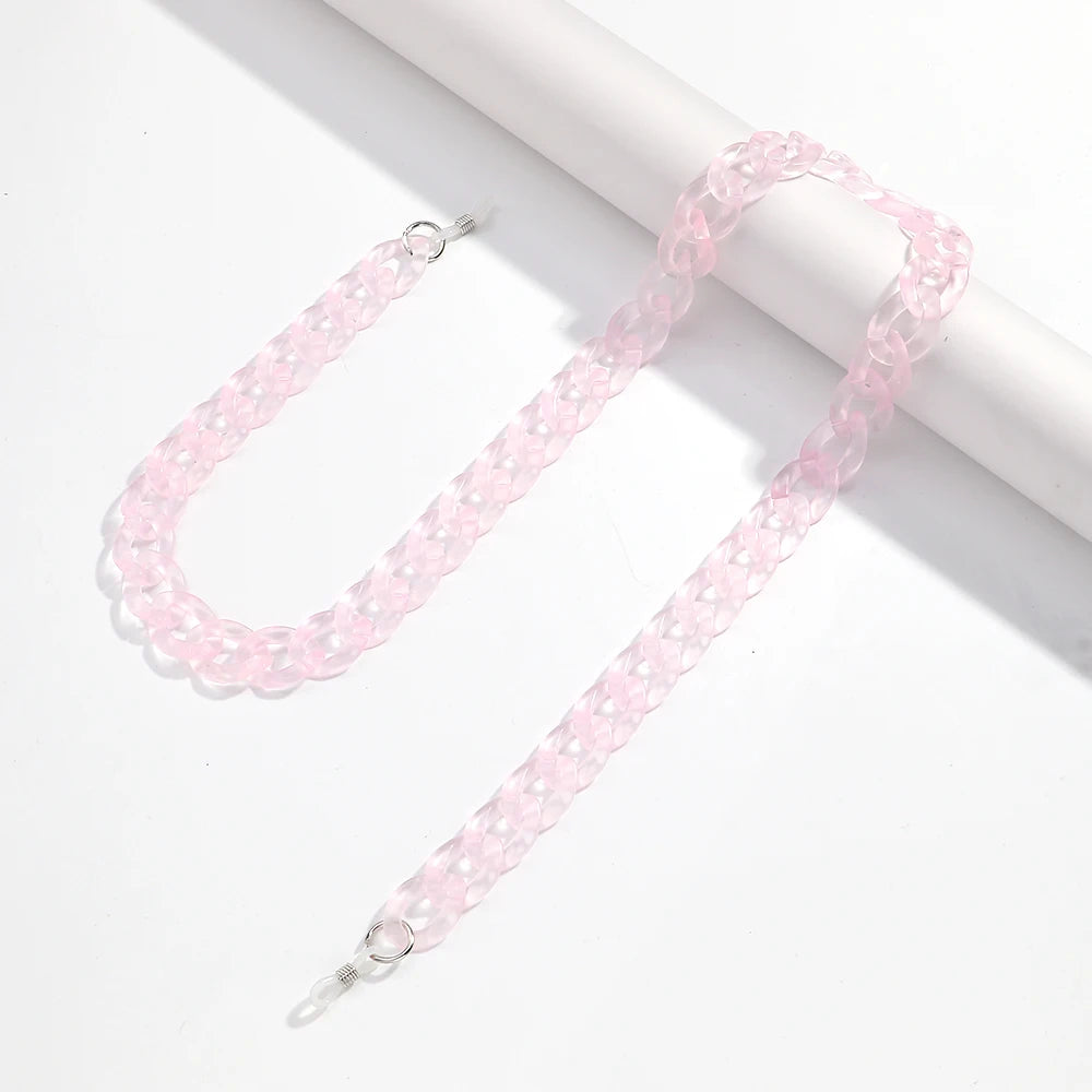 New Matte Clear Acrylic Link Glasses Chains for Women Sunglasses Chain Neck Strap Holder Cord Jewelry Eyewear Accessories Gifts