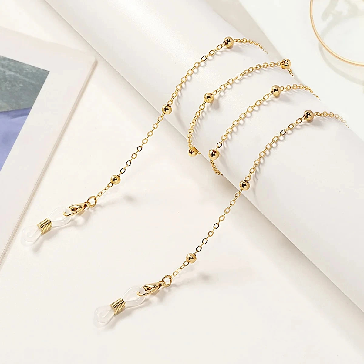 Pearl Style Glasses Chain - Pearl Flower Glasses Hanging Rope Anti-Lost Eyewear Mask Lanyard Women Sunglasses Glasses Chain