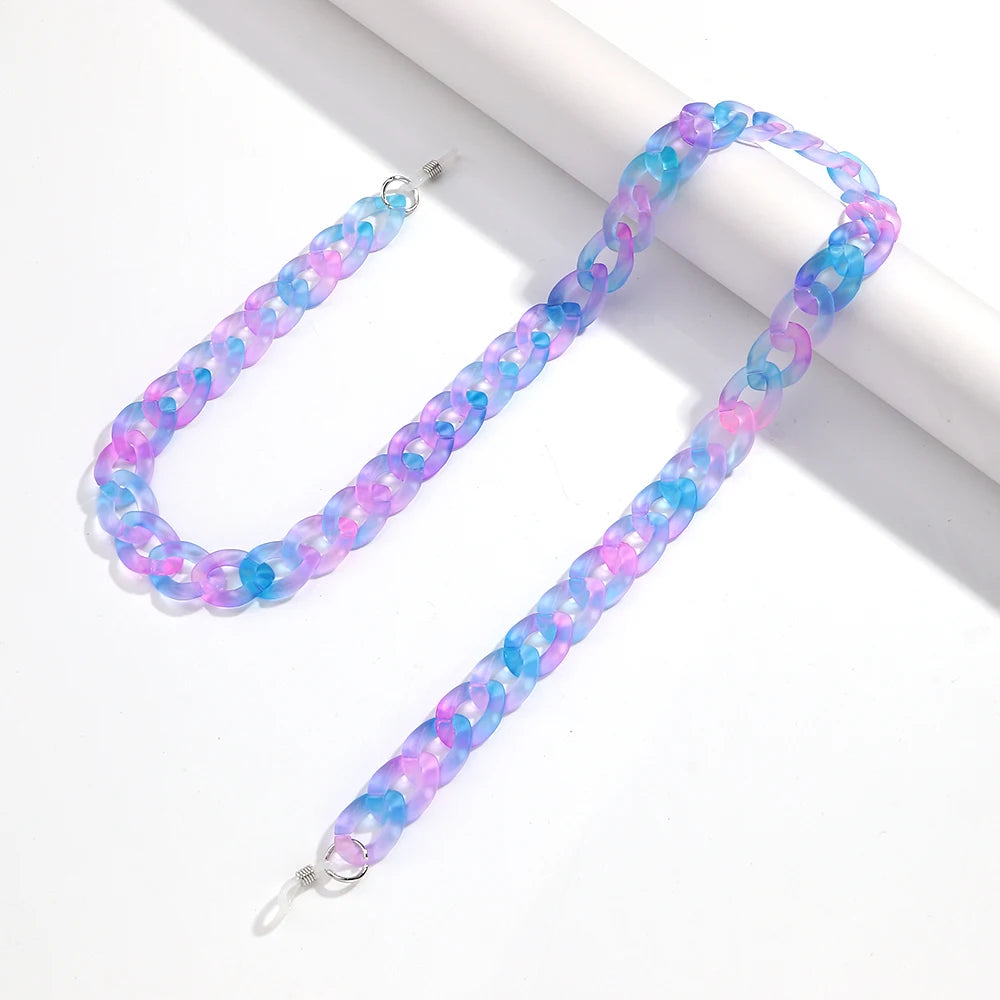 New Matte Clear Acrylic Link Glasses Chains for Women Sunglasses Chain Neck Strap Holder Cord Jewelry Eyewear Accessories Gifts