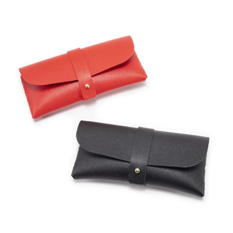 Coloured PU Leather Glasses Pouches - Jewelry Pouch Fashion Men and Women Sun Glasses Box Soft Gift Bag Large Size