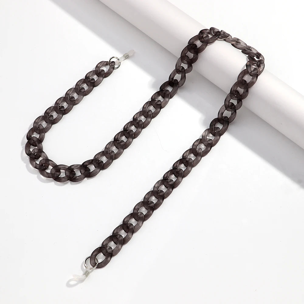 New Matte Clear Acrylic Link Glasses Chains for Women Sunglasses Chain Neck Strap Holder Cord Jewelry Eyewear Accessories Gifts