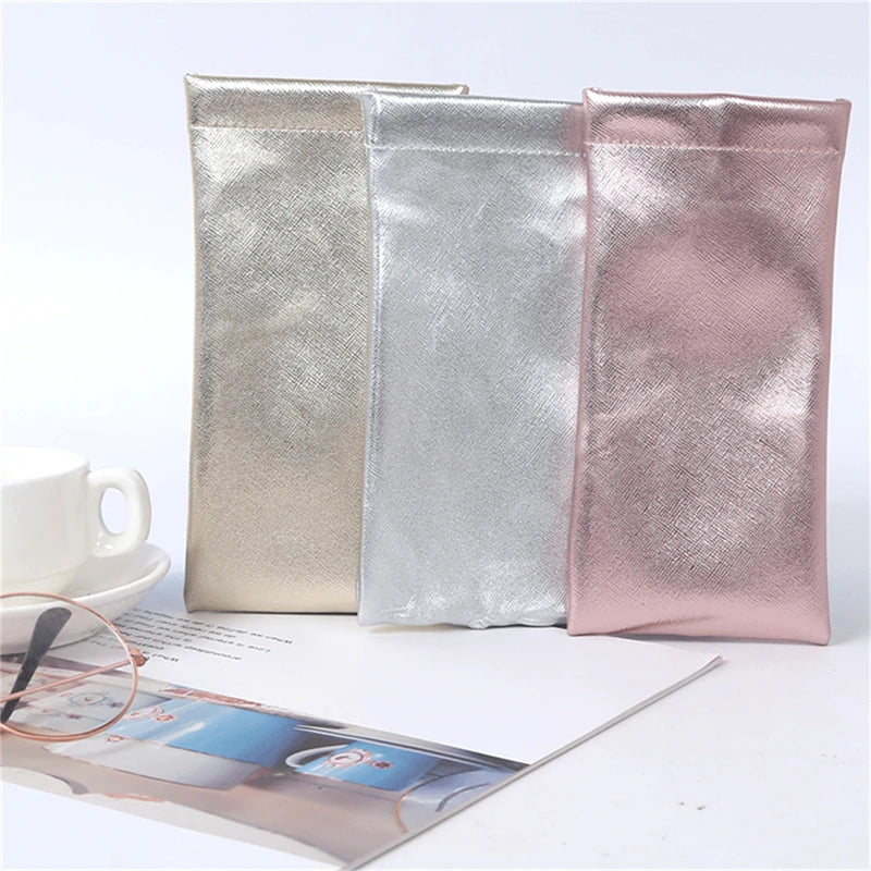 Soft  Reading Glasses Case - Solid Sun Glasses Pouch Simple Eyewear Storage Bags Eyewear Accessories